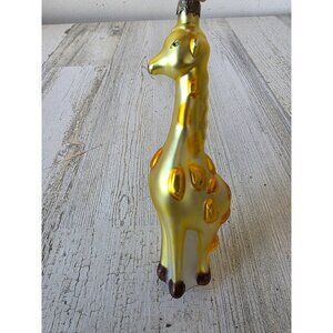 Vintage glass giraffe ornament Xmas tree zoo italian?